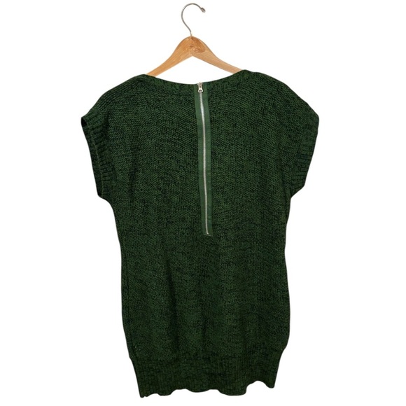 New direction short sleeve acrylic dark green sweater XL - Picture 2 of 6